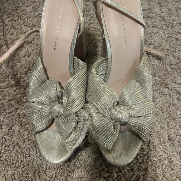 Loeffler Randall Natalia Pleated platform sandals in Platinum - Picture 13 of 13